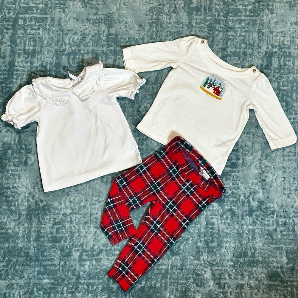 TODDLER GIRL Janie and Jack Let It Snow Christmas Bundle